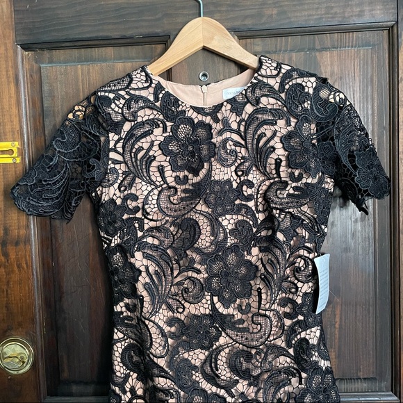 DRESS THE POPULATION Anna Crochet Lace Sheath Dress NWT - Picture 8 of 11